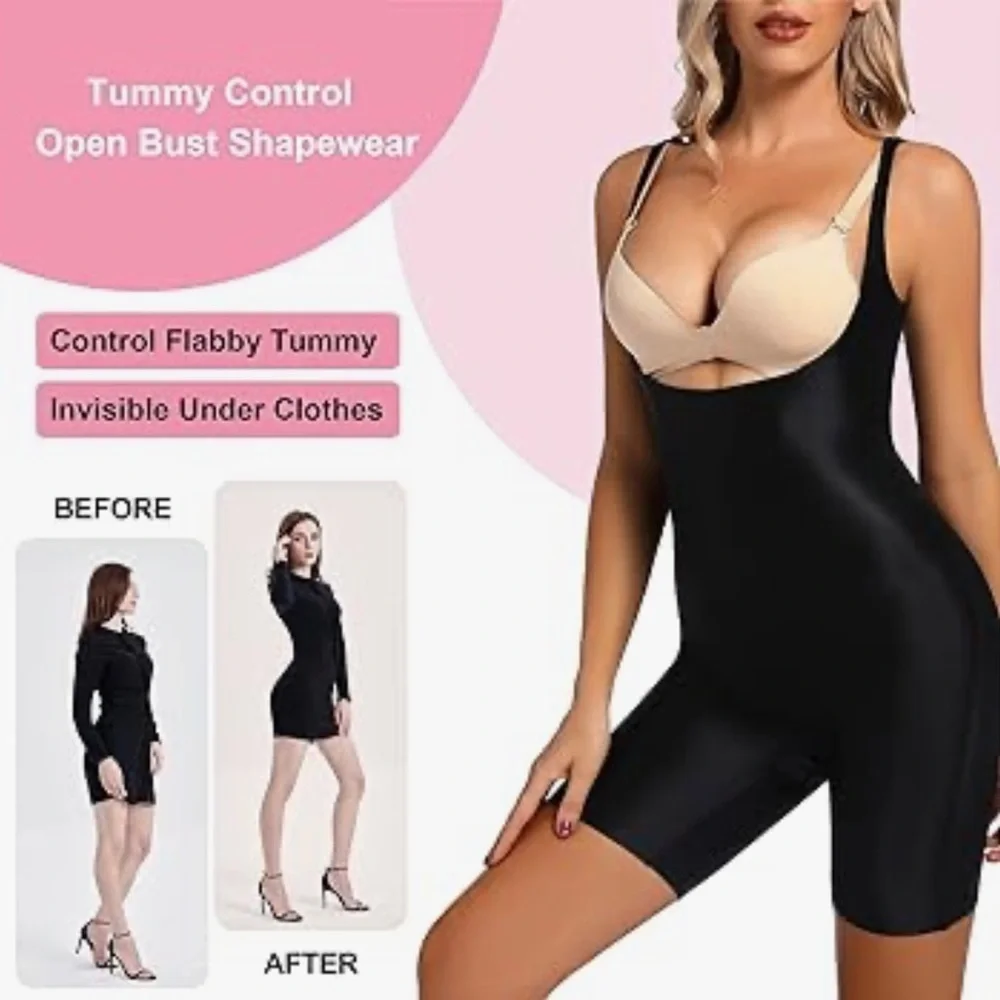 KKP Thinstincts Shapewear for Women Power Conceal Her Open Bust Mid-Thigh, M - Picture 2 of 6